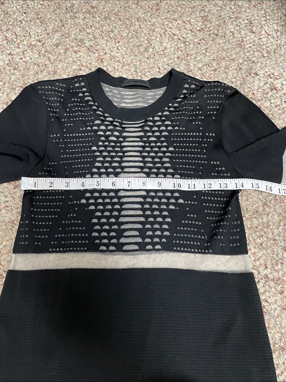 Alexander wang sheer silver mesh cut out Knit Short-Sleeve Dress- cool - Picture 4 of 10